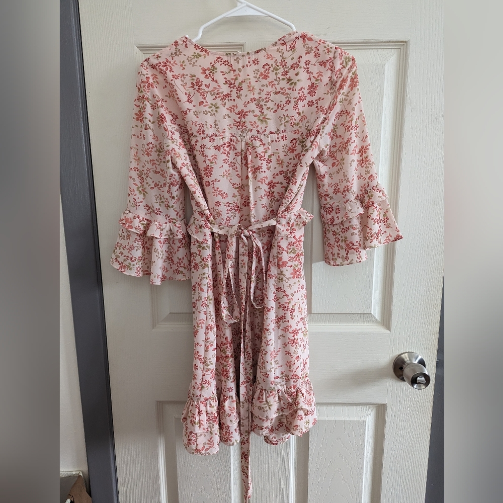 For Love and Lemons Light Pink Floral Churro Dress - Picture 6 of 9
